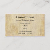 Sheet Music on Parchment Handwritten in Ink Business Card (Back)