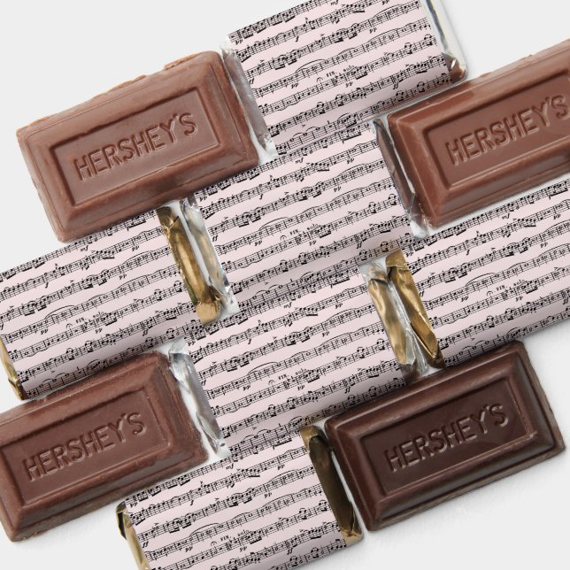 Sheet Music On Pink for Piano Recital    Hershey's Miniatures (Assorted)