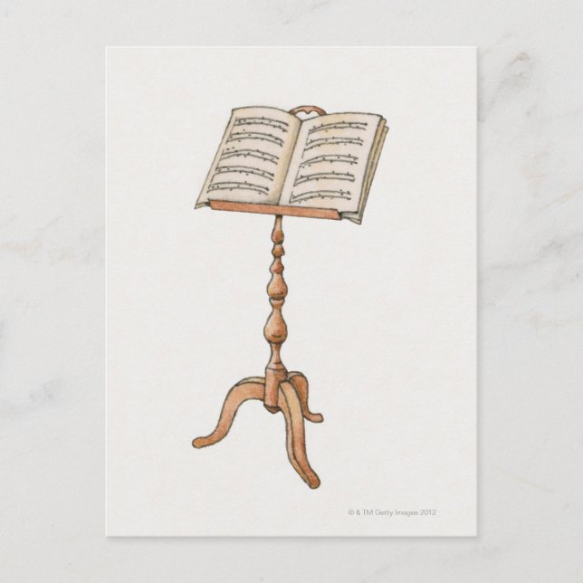 Sheet Music on Stand Postcard (Front)