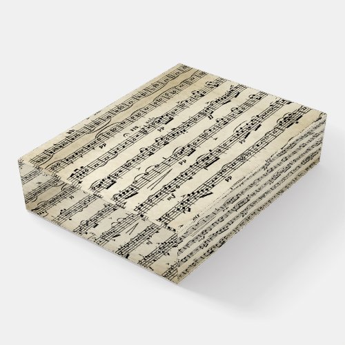 Sheet Music On Vintage Paper Paperweight