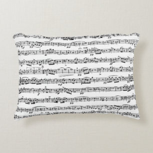 Sheet Music On White Accent Pillow