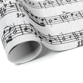 Sheet Music On Whitewashed Wood Wrapping Paper by dryfhout at Zazzle