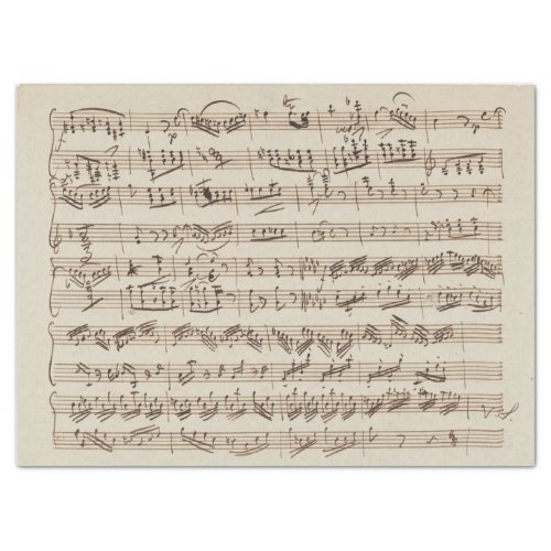 Sheet Music Sonata Vintage Decoupage Notes Aged