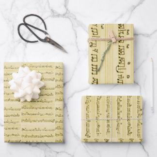 Sheet Music Song Notes Antique Wrapping Paper