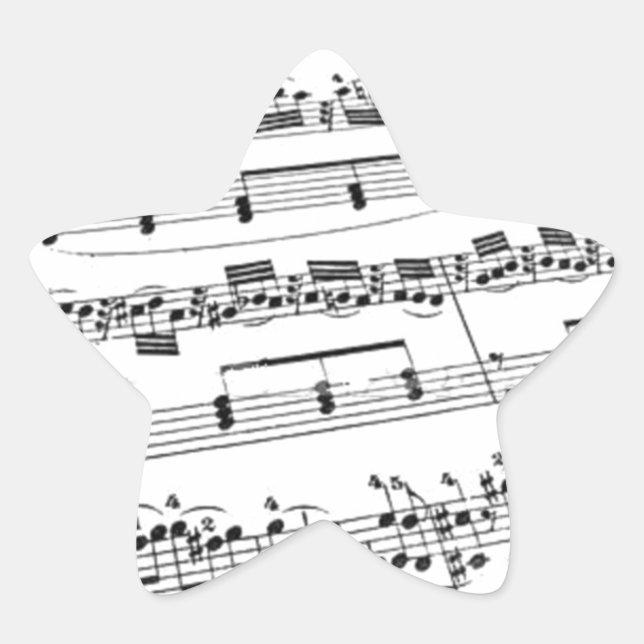 Sheet Music Star Sticker (Front)