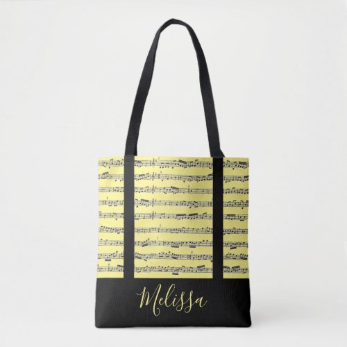 Sheet music tote bag
