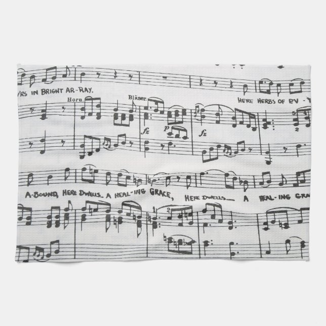 Sheet Music Towel (Horizontal)