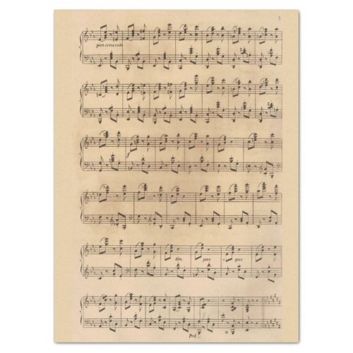 Sheet Music Vintage Handwritten Brackets Decoupage