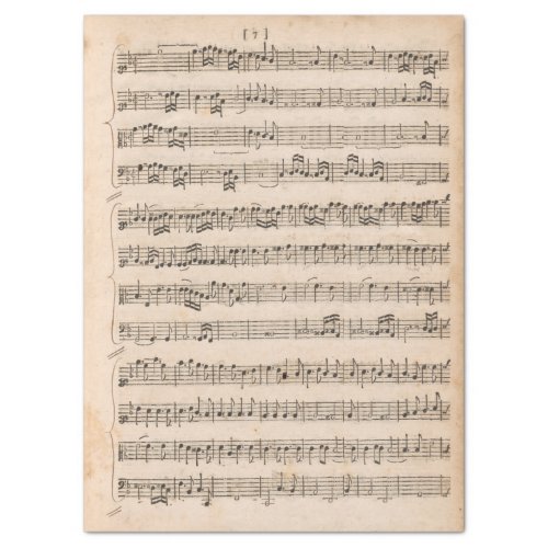 Sheet Music Vintage Handwritten Brackets Decoupage