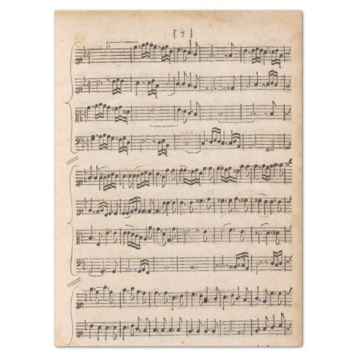 Sheet Music Vintage Handwritten Brackets Decoupage