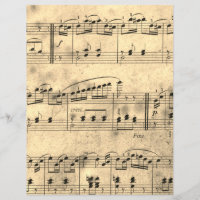 Sheet Music Vintage Parchment Scrapbooking Paper