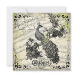 Sheet Music Vintage Peacock Wedding Invitation