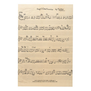 Sheet Music wood wall art