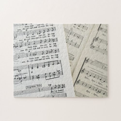 Sheet Music Yuletide Carols Jigsaw Puzzle