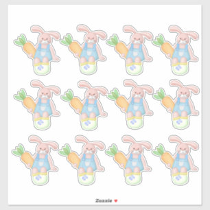 Sheet of 12 Easter Bunnies Sticker