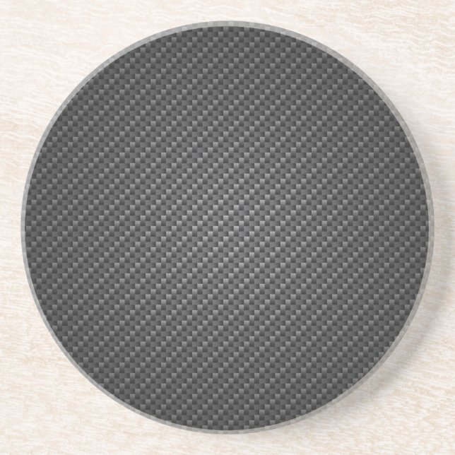 Sheet Of Carbon Fibre Texture Drink Coaster (Front)