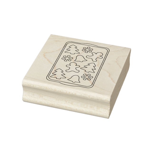 Sheet of Christmas Cookies Rubber Art Stamp (Stamp)