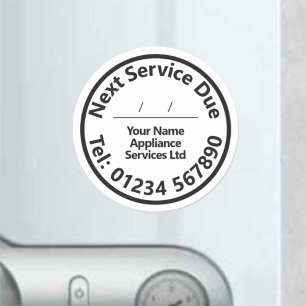 Sheet of Domestic Appliance Service Stickers