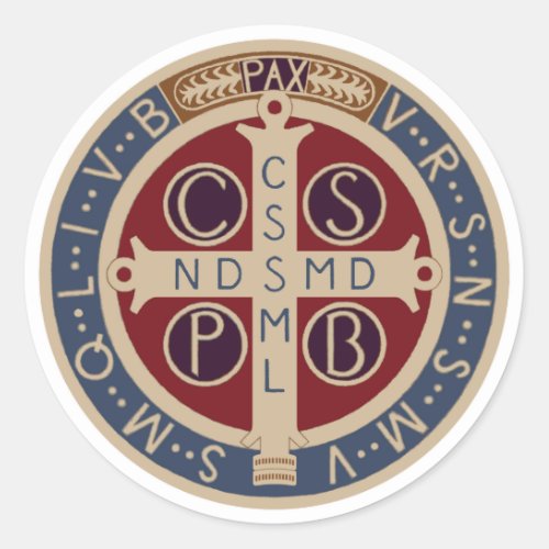 Sheet of St Benedict Medal Stickers