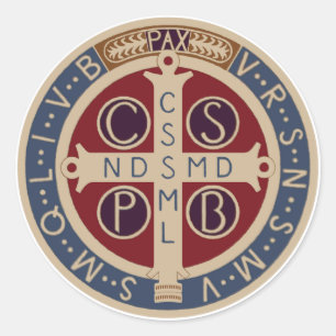 Sheet of St. Benedict Medal Stickers