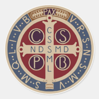 Sheet of St. Benedict Medal Stickers