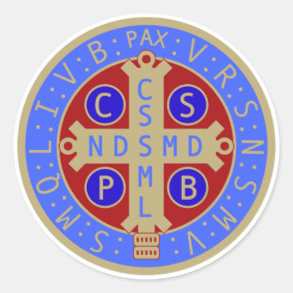 Sheet of St. Benedict Medal Stickers