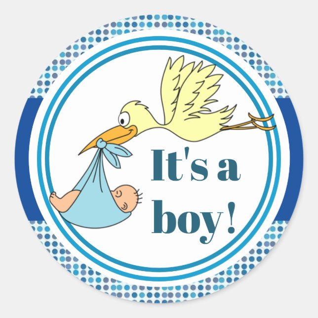 Sheet of Stickers - It's a Boy! (Front)