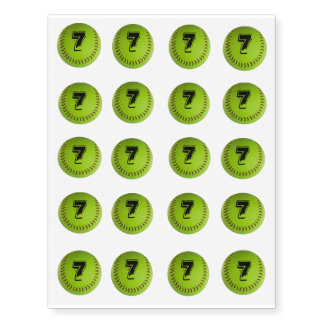 Sheet of Temporary tattoos for softball players