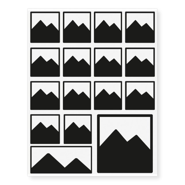 Sheet of Temporary Tattoos Template (Front)