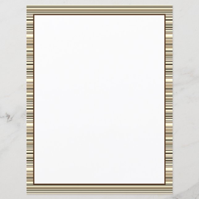 Sheet Paper in Brown Stripes (Front)