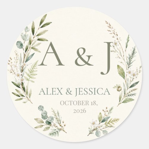 Sheet:Personalized Botanical Wedding Seal