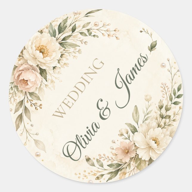 Sheet:Personalized Wedding Envelope Seals for Her (Front)