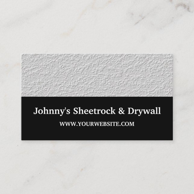 Sheetrock & Drywall Construction Business Card (Front)