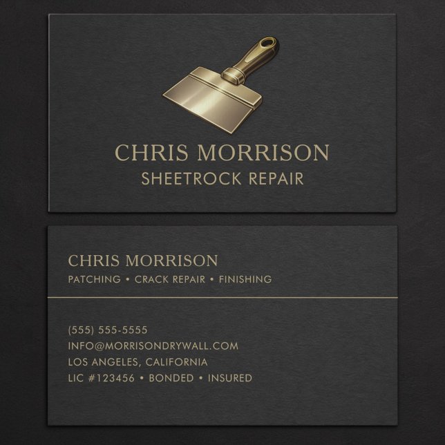 Sheetrock Repair Professional Business Card (Creator Uploaded)