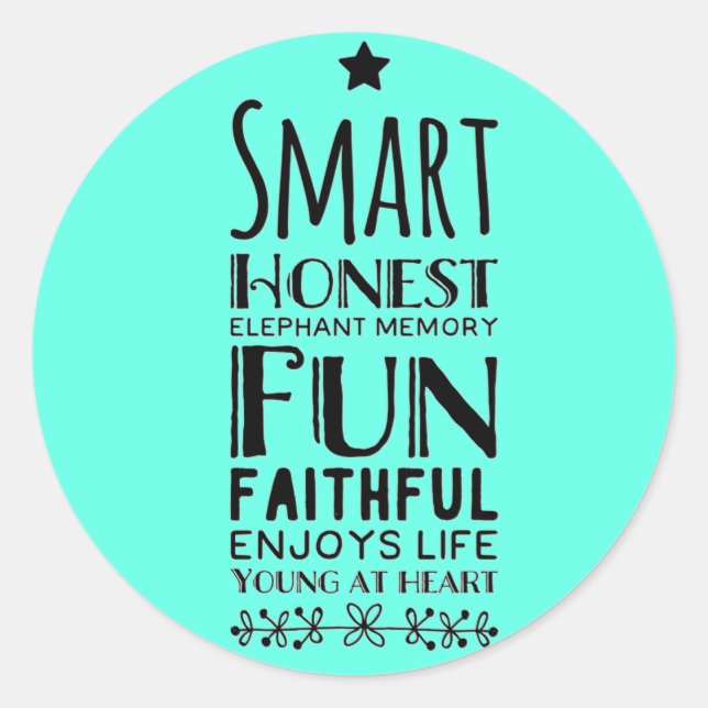 Sheffey Acronym  Classic Round Sticker (Front)