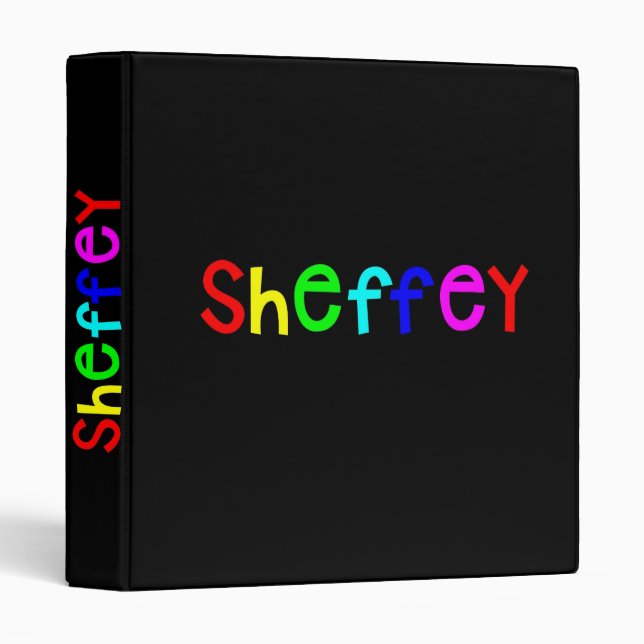 Sheffey Bold Rainbow Fonts Binder (Front/Spine)