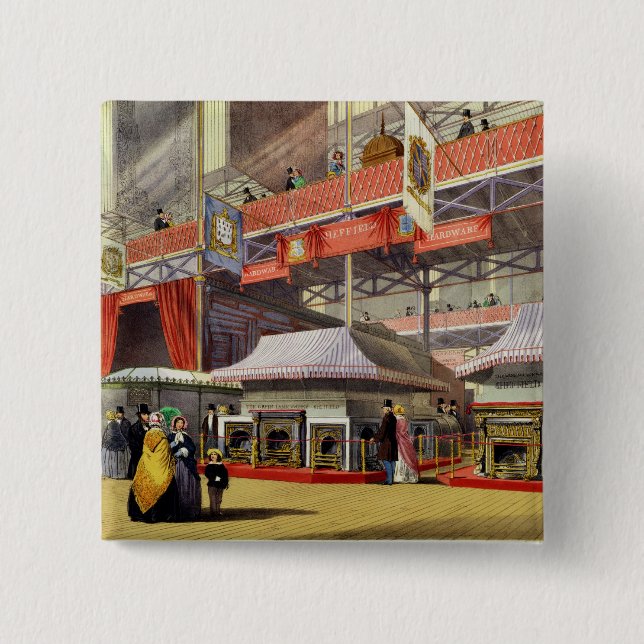 Sheffield Hardware, plate 43 from 'Dickinsons' Com Pinback Button (Front)
