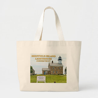 Sheffield Island Lighthouse, Connecticut Large Tote Bag