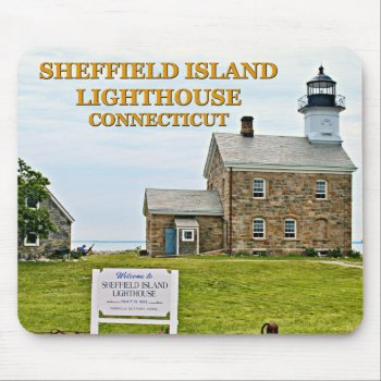 Sheffield Island Lighthouse  Connecticut Mouse Pad by LighthouseGuy at Zazzle