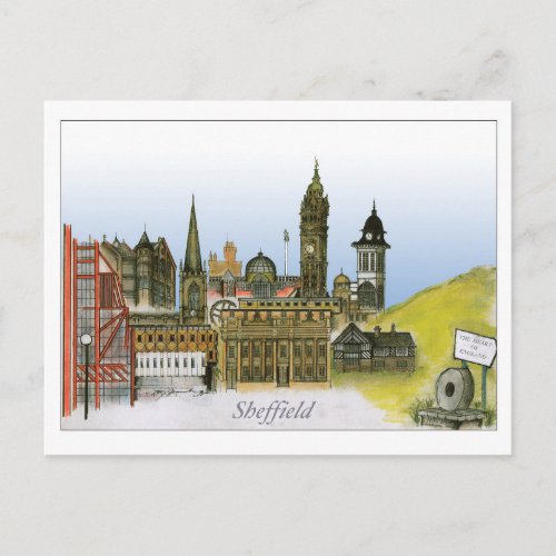 sheffield _ south yorkshire tony fernandes postcard