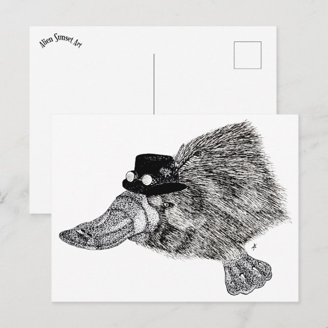 Sheffield the Steampunk Platypus  Postcard (Front/Back)