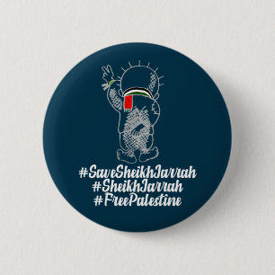 Sheikh Jarrah Free Palestine Palestinian Button