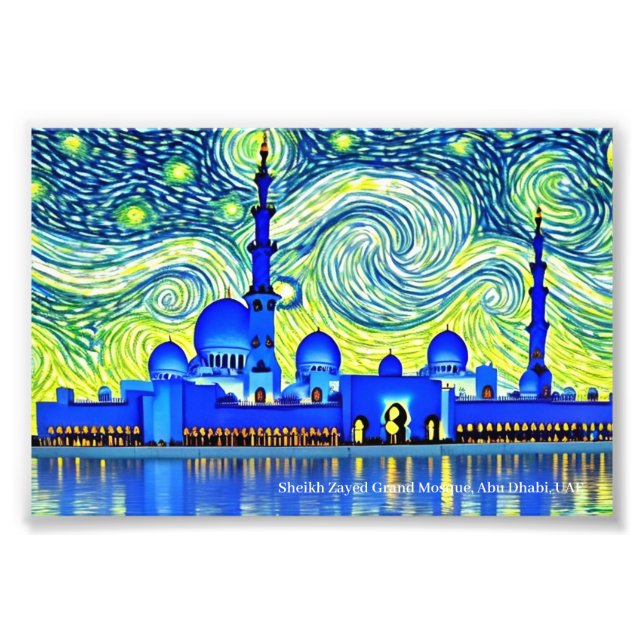 Sheikh Zayed Grand Mosque, Abu Dhabi on a Poster (Front)