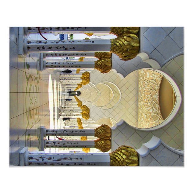 Sheikh Zayed Grand Mosque Corridor Photo Print (Front)