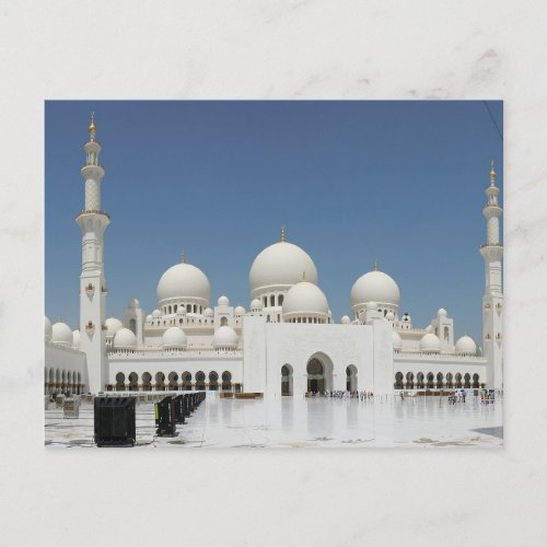 Sheikh Zayed Grand Mosque UAE Masjid Abu Dhabi Postcard