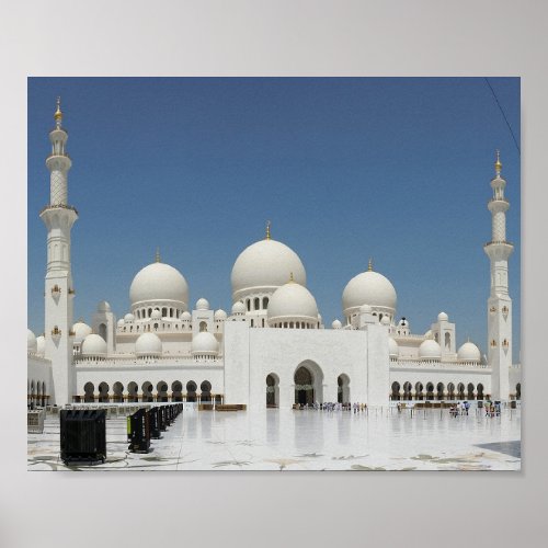 Sheikh Zayed Grand Mosque UAE Masjid Abu Dhabi Poster
