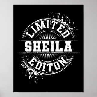 Sheila Limited Edition Funny Personalized Name Gif Poster