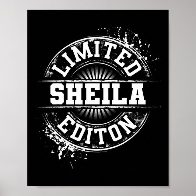 Sheila Limited Edition Funny Personalized Name Gif Poster (Front)