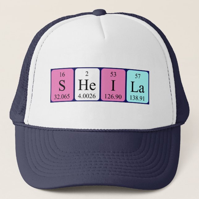 Sheila periodic table name hat (Front)