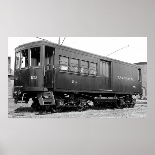 Shelburne Falls & Colrain Street Railway car #25 Poster (Front)
